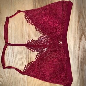 Victoria's Secret Logo & Lace Front Close Bralette